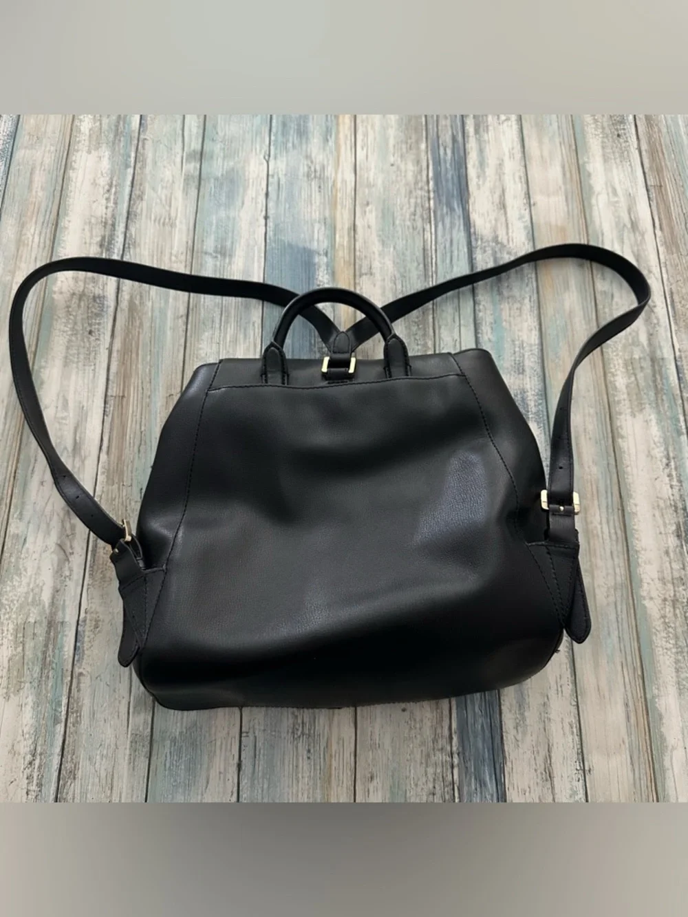 MICHAEL Michael Kors Leather Rivington MD Backpack Turn Lock 38T8XR6B2L Black